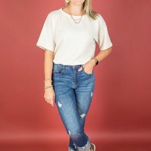 White casual bodysuit